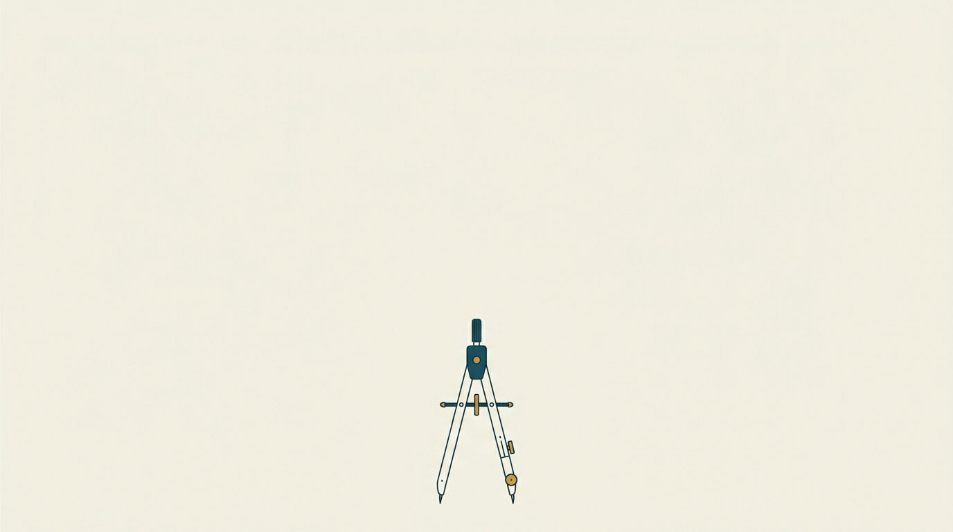 Minimalistisk vektorillustration av en liten passare i blågrönt och ockra på en vidsträckt, benvit bakgrund.